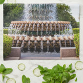 Pineapple Fountain in Charleston, Küchentuch (Gefaltet)