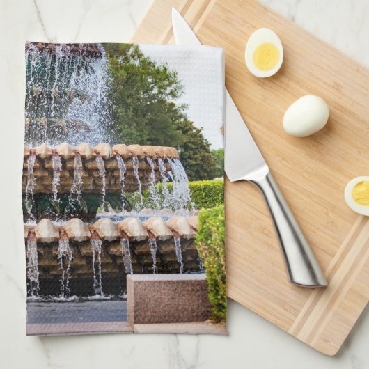 Pineapple Fountain in Charleston, Küchentuch (Viertel Falte)