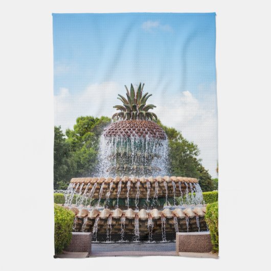 Pineapple Fountain in Charleston, Küchentuch (Vertikal)