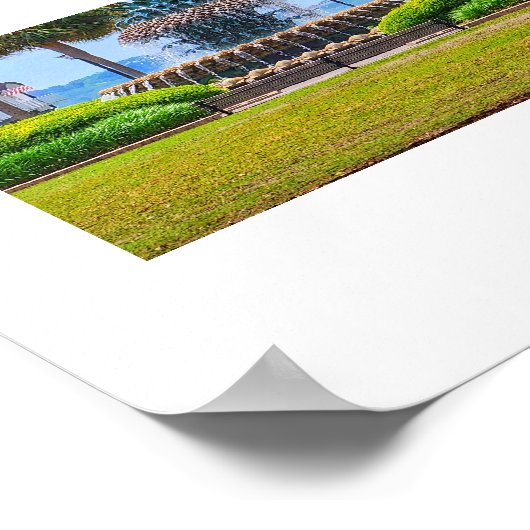 Pineapple Fountain in Charleston, Poster (Ecke)