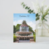 Pineapple Fountain in Charleston, Postkarte (Stehend Vorderseite)