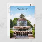 Pineapple Fountain in Charleston, Postkarte (Vorne/Hinten)