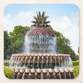 Pineapple Fountain in Charleston, SC Rechteckiger Pappuntersetzer (Vorderseite)