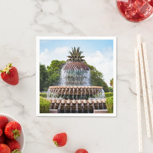 Pineapple Fountain in Charleston, Serviette (Beispiel)