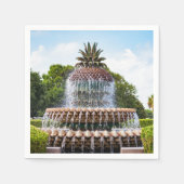 Pineapple Fountain in Charleston, Serviette (Vorderseite)