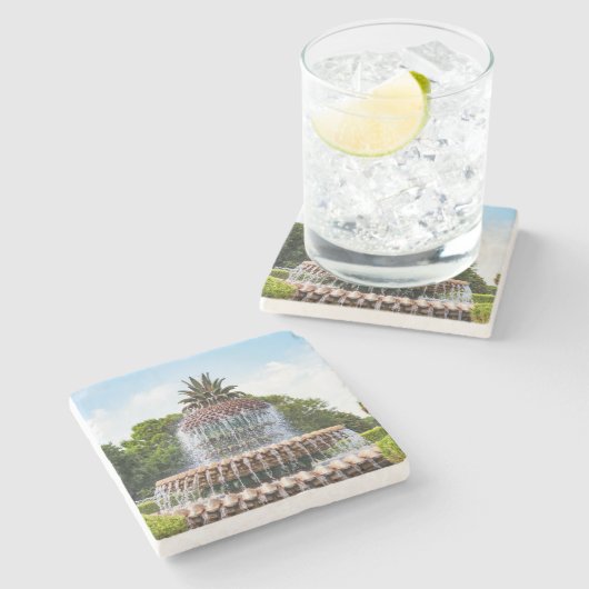 Pineapple Fountain in Charleston, Steinuntersetzer (Seitenansicht)