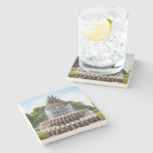 Pineapple Fountain in Charleston, Steinuntersetzer (Seitenansicht)