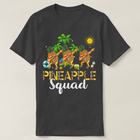 Pineapple Funny Squad Dabbing Three Pineapples Sun T-Shirt (Design vorne)