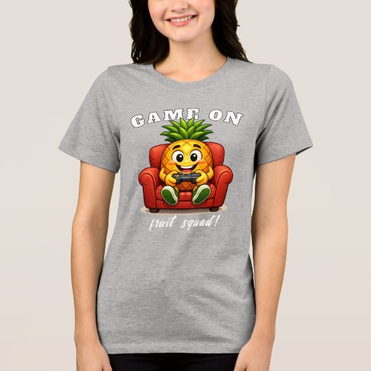 pineapple gamer Tri-Blend shirt (Vorderseite)
