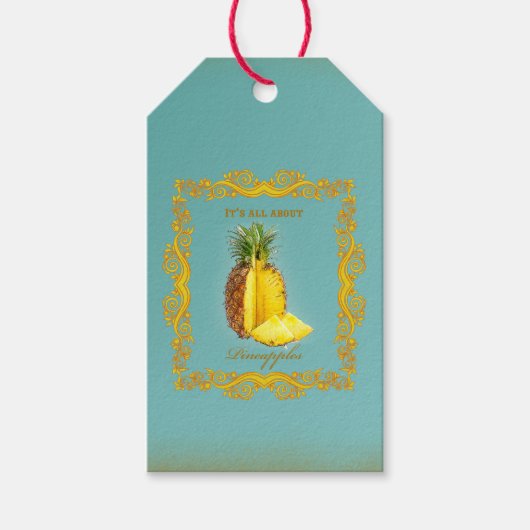 PINEAPPLE ~ Geschenktasten Geschenkanhänger (Vorderseite)