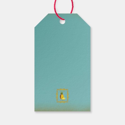 PINEAPPLE ~ Geschenktasten Geschenkanhänger (Rückseite)