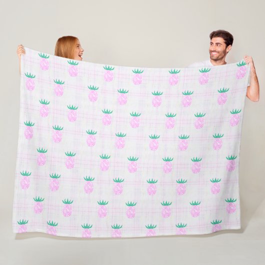 Pineapple im Landhausstil Fleecedecke (Beispiel)