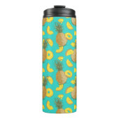 Pineapple In Turquoise Color Thermosbecher (Vorderseite)