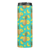 Pineapple In Turquoise Color Thermosbecher (Rückseite)