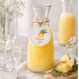 Pineapple Juice Mimosa Bar Bottle Geschenkanhänger