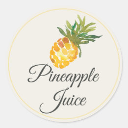 Pineapple Juice Mimosa Bar Bottle  Runder Aufkleber