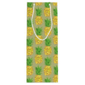Pineapple Khaki Geschenktüte Für Weinflaschen (Rückseite)