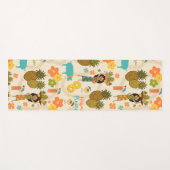 Pineapple Luau Hawaiian Hula Girl and Surfboards Yogamatte (Vorderseite (Horizontal))
