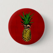 Pineapple Newsprint Image Button (Vorderseite)