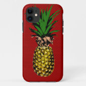 Pineapple Newsprint Image Case-Mate iPhone Hülle (Rückseite)