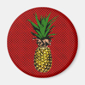 Pineapple Newsprint Image Magnet (Vorne)