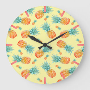 Pineapple Pattern Große Wanduhr