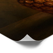 Pineapple & Pineapple Slice Rustic Grunge Photo Poster (Ecke)