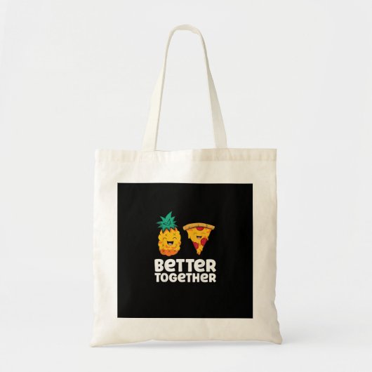 Pineapple Pizza Better Together Fun Food Design  Tragetasche (Vorne)