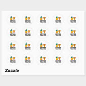Pineapple Pizza Better Together Modern Graphic Des Runder Aufkleber (Blatt)
