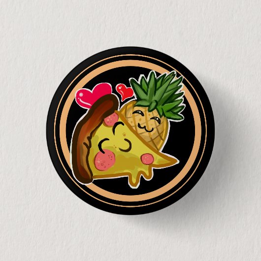 Pineapple Pizza Love Button (Vorderseite)