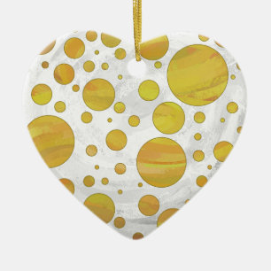 Pineapple Polka Dot Pattern Keramik Ornament
