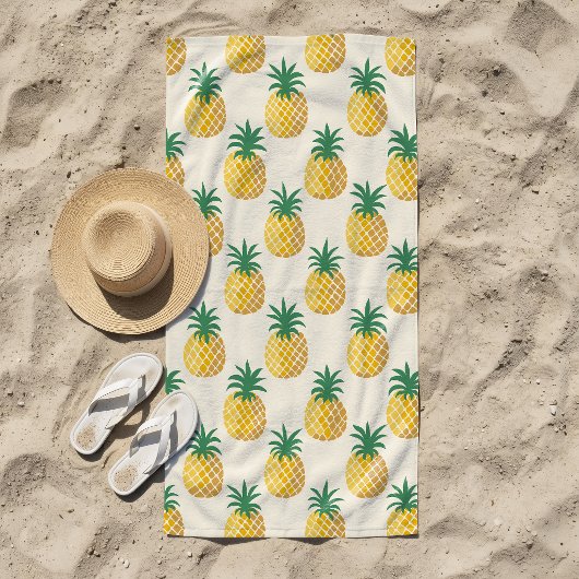 Pineapple Punch Hero Klassisch Tropisch Strandtuch