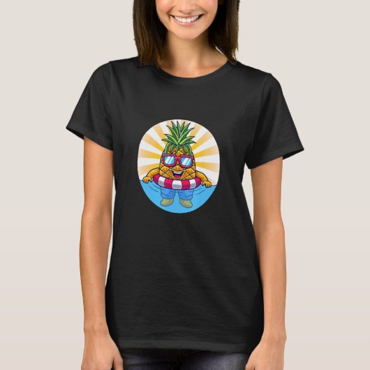 Pineapple Retro Sunglasses Aloha Beaches Hawaii Ha T-Shirt (Vorderseite)