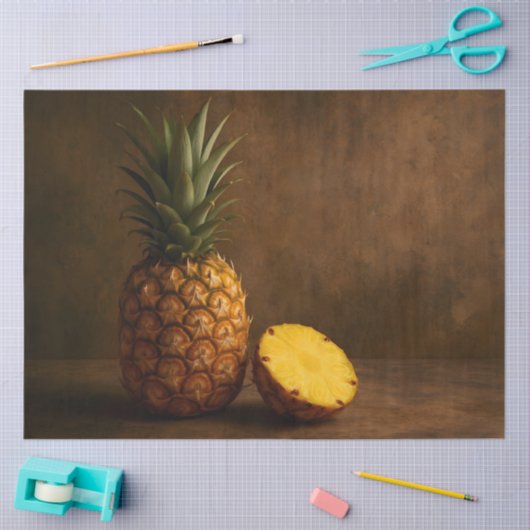 Pineapple & Slice Rustic Grunge Decoupage  Seidenpapier (Basteln)