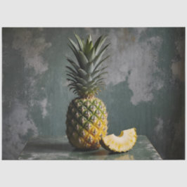 Pineapple & Slice Rustic Grunge Decoupage  Seidenpapier