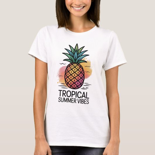 🍍 Pineapple Summer Vibes T-shirt | Tropical Tee (Vorderseite)