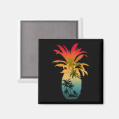 PINEAPPLE SUNSET MAGNET (Vorderseite/Rückseite)