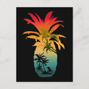 PINEAPPLE SUNSET POSTKARTE