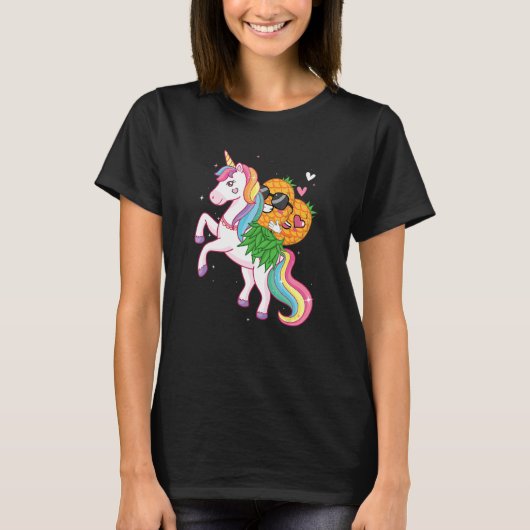 Pineapple Swinger Unicorn Swinging Lifestyle Pol T-Shirt (Vorderseite)
