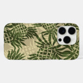 Pineapple-Tarnmuster Hawaiian Olive Case-Mate iPhone Hülle (Rückseite (Horizontal))