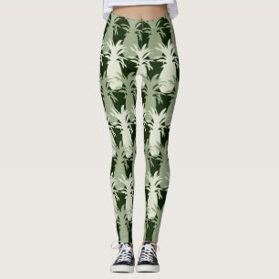 PINEAPPLE TROPICAL PATTERN LEGGINGS