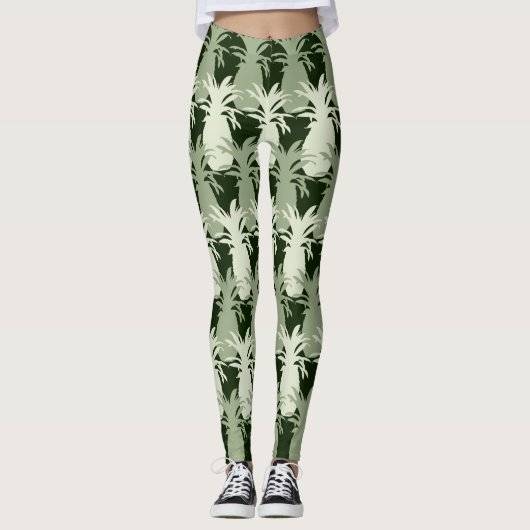 PINEAPPLE TROPICAL PATTERN LEGGINGS (Vorderseite)
