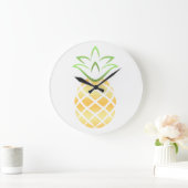 Pineapple Wall Clock Große Wanduhr (Zuhause)