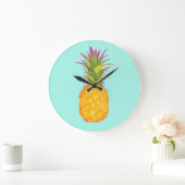 Pineapple Wall Clock Große Wanduhr (Zuhause)