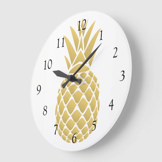 Pineapple Wall Clock Große Wanduhr (Winkel)