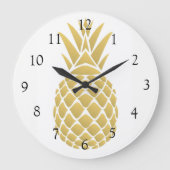 Pineapple Wall Clock Große Wanduhr (Vorderseite)