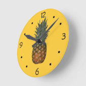 Pineapple Wall Clock Runde Wanduhr (Winkel)