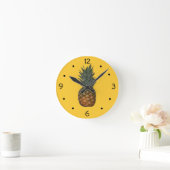 Pineapple Wall Clock Runde Wanduhr (Zuhause)