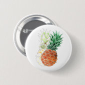 Pineapple, watercolor . button (Vorne & Hinten)