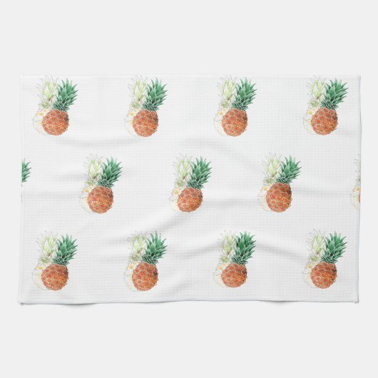 Pineapple, watercolor . geschirrtuch (Horizontal)